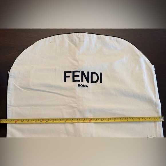 Fendi Other - Fendi Roma Garment Bag Black Trim And Beige 52”x25”